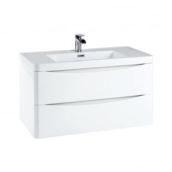 Orbit Contour 900mm 2-Drawer Wall Hung Vanity Unit