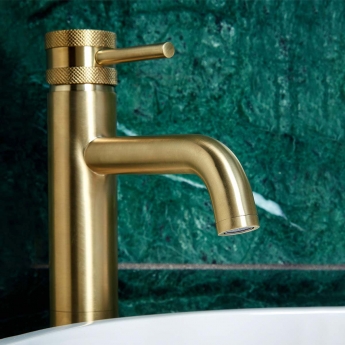 Orbit Core Tall Mono Basin Mixer Tap - Brushed Brass