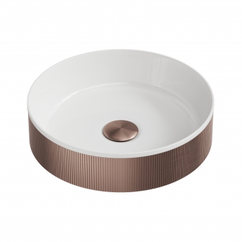 Orbit Koko Round Countertop Basin 360mm Wide 0 Tap Hole - Brushed Bronze