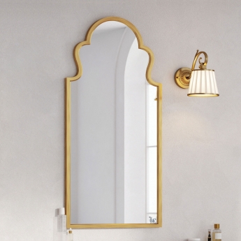 Orbit Harrogate Traditional Bathroom Mirror 830mm H x 500mm W - Aged Brass