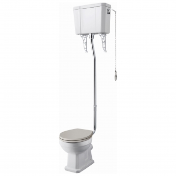 Orbit Harrogate High Level Pan with Pull Chain Cistern and Flush Pipe Kit - Excluding Seat