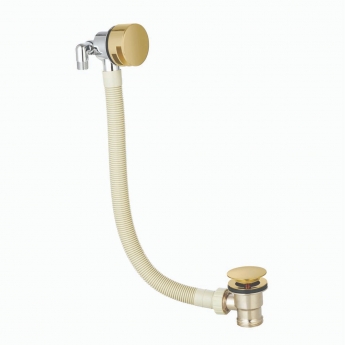 Orbit Round Bath Filler Waste and Overflow - Brushed Brass