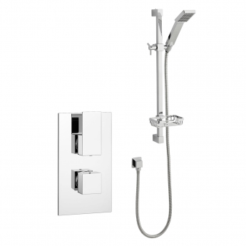 Prestige Element Option 1 Thermostatic Concealed Shower Valve with Adjustable Slide Rail Kit - Chrome