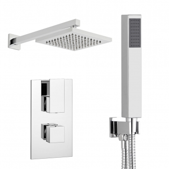 Prestige Element Option 4 Thermostatic Concealed Shower Valve with Handshower and Fixed Head - Chrome