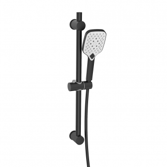 Prestige Kolt Thermostatic Round Bar Shower Valve with Shower Kit - Matt Black