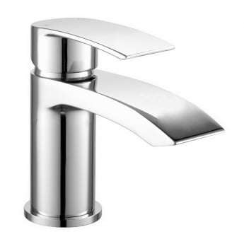 Prestige Curve Mini Mono Basin Mixer Tap with Clicker Waste - Chrome