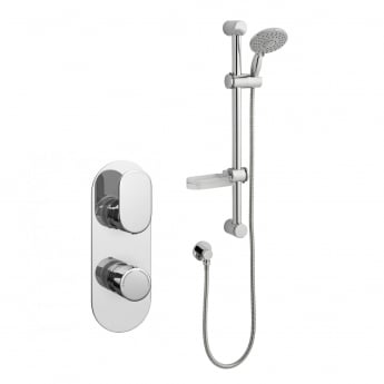 Prestige Logik Option 1 Thermostatic Concealed Shower Valve with Adjustable Slide Rail Kit - Chrome