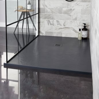 Prestige Naturals Graphite Stone Effect Rectangular Shower Tray