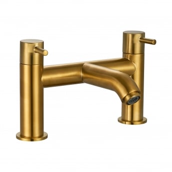 Prestige Ottone Bath Filler Tap Pillar Mounted - Brushed Brass