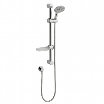 Prestige Plan Option 3 Thermostatic Concealed Shower Valve with Adjustable Slide Rail Kit and Fixed Head - Chrome