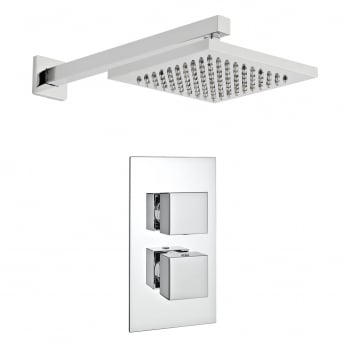 Prestige Pure Option 2 Thermostatic Concealed Shower Valve with Fixed Shower Head and Arm - Chrome