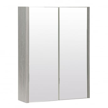 Prestige Purity Mirror Bathroom Cabinet 500mm Wide - Silver Oak