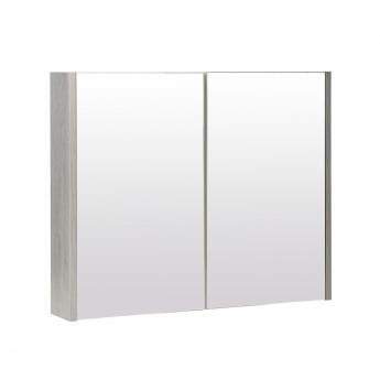 Prestige Purity Mirror Bathroom Cabinet 800mm Wide - Silver Oak