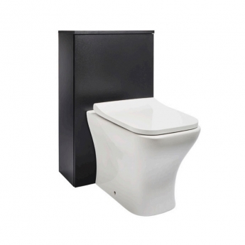 Prestige Purity Nero Back to Wall WC Toilet Unit 830mm High x 505mm Wide - Matt Black