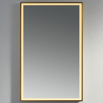 Prestige Winchcombe LED Bathroom Mirror with Touch Sensor 1000mm H x 600mm W - Brushed Brass Frame