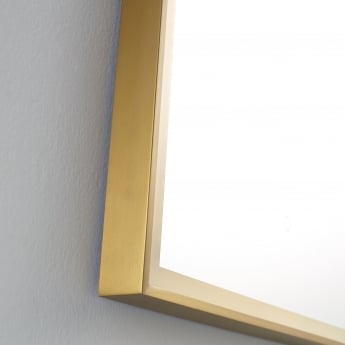 Prestige Winchcombe LED Bathroom Mirror with Touch Sensor 1000mm H x 600mm W - Brushed Brass Frame