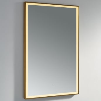 Prestige Winchcombe LED Bathroom Mirror with Touch Sensor 1000mm H x 600mm W - Brushed Brass Frame