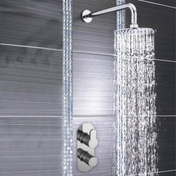 Purity Loop Chrome Dual Concealed Shower Set with Fixed Head