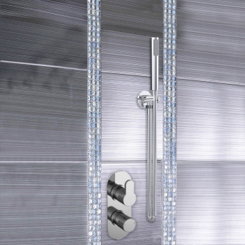 Purity Loop Chrome Dual Concealed Shower Set with Handset and Bracket