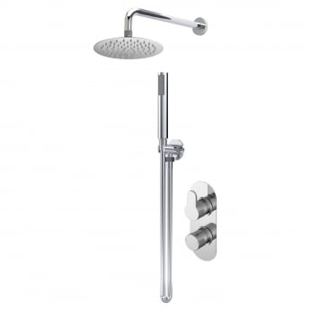 Purity Loop Chrome Dual Concealed Shower Set with Fixed Head and Handset