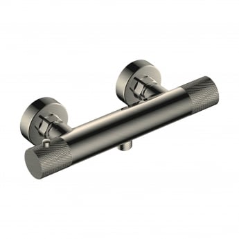 RAK Amalfi Thermostatic Bar Shower Valve Bottom Outlet - Brushed Nickel