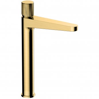 RAK Amalfi Tall Basin Mixer Tap Without Waste - Brushed Gold