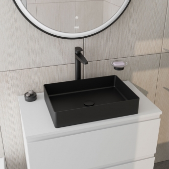 RAK Ingot Rectangular Countertop Wash Basin 500mm Wide - Black