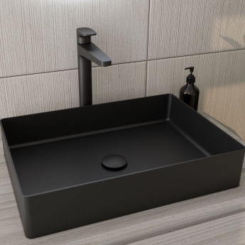 RAK Ingot Rectangular Countertop Wash Basin 500mm Wide - Black