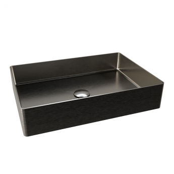 RAK Ingot Rectangular Countertop Wash Basin 500mm Wide - Brushed Nickel