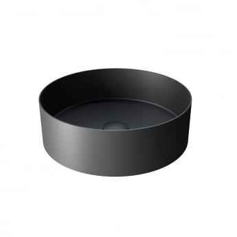 RAK Ingot Round Countertop Wash Basin 360mm Wide - Black