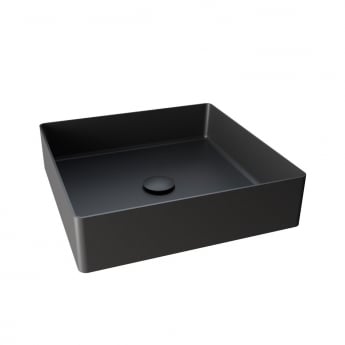 RAK Ingot Square Countertop Wash Basin 400mm Wide - Black