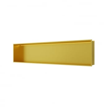 RAK Ingot Rectangular Recessed Niche 300mm H x 1200mm W with LED - Brushed Gold