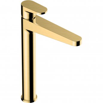 RAK Ischia Tall Basin Mixer Tap Without Waste - Brushed Gold