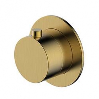 RAK Petit Round Concealed Single Outlet On/Off Valve - Brushed Gold