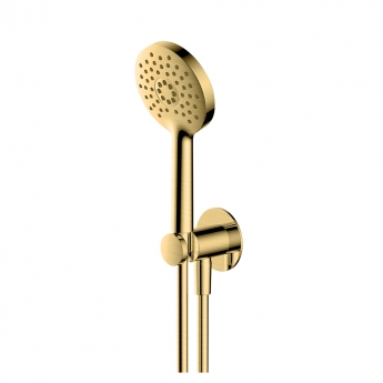 RAK Petit Round Shower Handset with Bracket - Brushed Gold