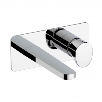 RAK Positano Wall Mounted Basin Mixer Tap with Back Plate - Chrome