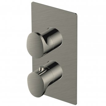 RAK Round Single Outlet Concealed Shower Valve Dual Handle - Brushed Nickel