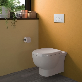 RAK Tonique Rimless Wall Hung Pan with Hidden Fixations White - Excluding Seat