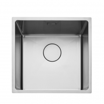 Rangemaster Cubix 1.0 Bowl Kitchen Sink with Waste Kit 460mm L x 440mm W - Stainless Steel