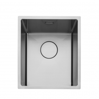 Rangemaster Kube 1.0 Bowl Kitchen Sink with Waste Kit 380mm L x 440mm W - Stainless Steel