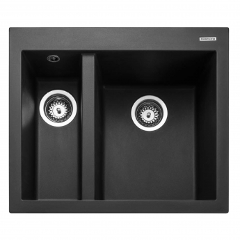 Rangemaster Oridian 1.5 Bowl Kitchen Sink with Waste Kit 590mm L x 500mm W - Charcoal