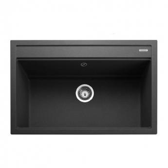 Rangemaster Prato 1.0 Bowl Undermount Granite Kitchen Sink with Waste Kit 570mm L x 510 W - Charcoal