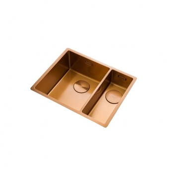 Rangemaster Spectra 1.5 Bowl Kitchen Sink RH & Waste Kit 555mm L x 440mm W - Copper