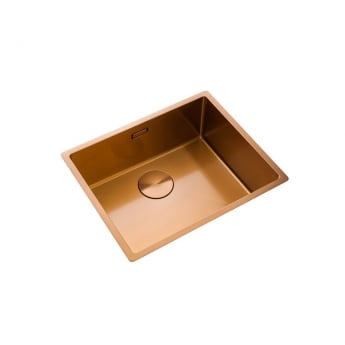 Rangemaster Spectra 1.0 Bowl Kitchen Sink with Waste Kit 540mm L x 440mm W - Copper