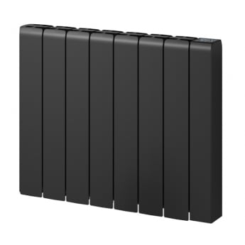 Reina Aron Die Cast Horizontal Electric Aluminium Black Radiator