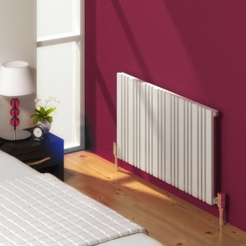 Reina Bonera Designer Horizontal Radiator 550mm H x 984mm W White