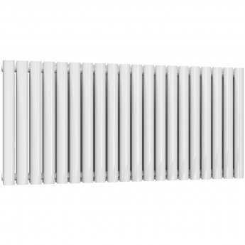 Reina Neval Double Horizontal Aluminium Radiator 600mm H x 1171mm W White