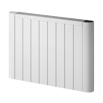 Reina Serre Electric Horizontal Aluminium Radiator 580mm H x 800mm W - White