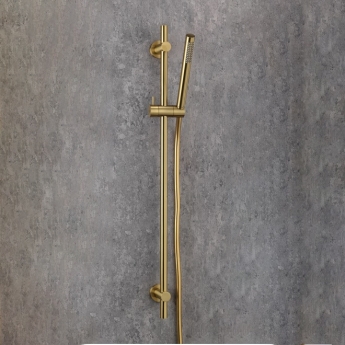 Sagittarius Ergo Shower Slide Rail and Handset Kit - Brushed Brass