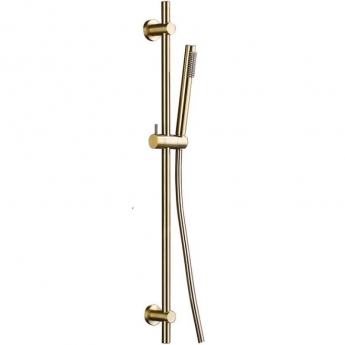 Sagittarius Ergo Shower Slide Rail and Handset Kit - Brushed Brass